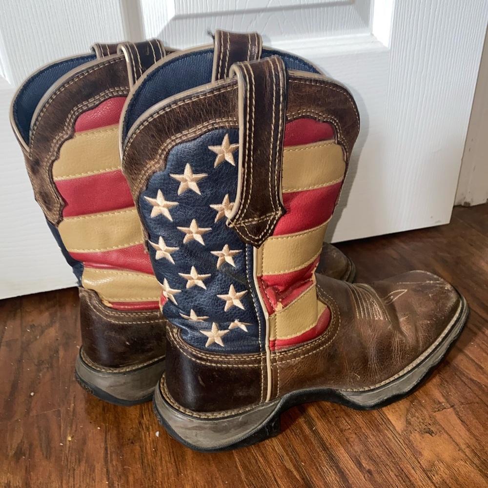 DURANGO Lady Rebel American Flag Boots 7.5 M